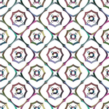 Geometrik soyut dikişsiz desen, vektör illüstrasyonu
