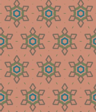 Geometrik şekilli kusursuz desen vektör çizimi  