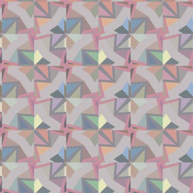 Geometrik soyut dikişsiz desen, vektör illüstrasyonu