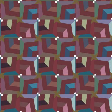 soyut geometrik dikişsiz desen, vektör illüstrasyonu