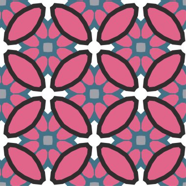 Geometrik soyut dikişsiz desen, vektör illüstrasyonu