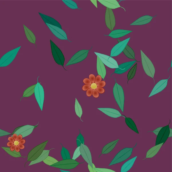 Seamless Pattern Lines Flowers Vector Illustration — Stock Vector