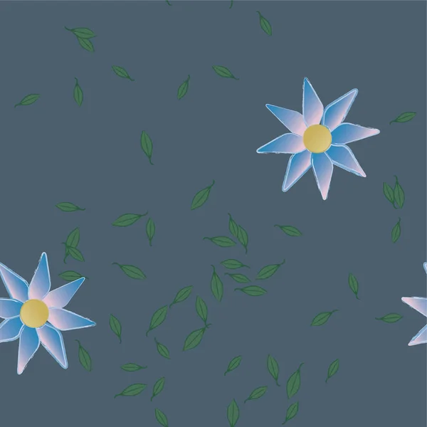 Hladký Vzor Linií Květinami Vektorová Ilustrace — Stockový vektor