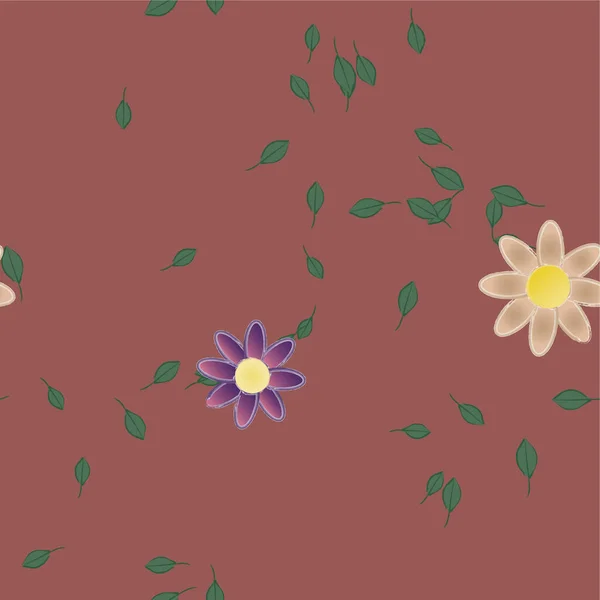 Patrón Sin Costuras Líneas Con Flores Ilustración Vectorial — Vector de stock