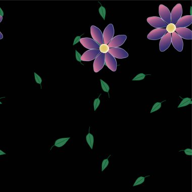 Çiçekli hatların kusursuz deseni. vektör illüstrasyonu