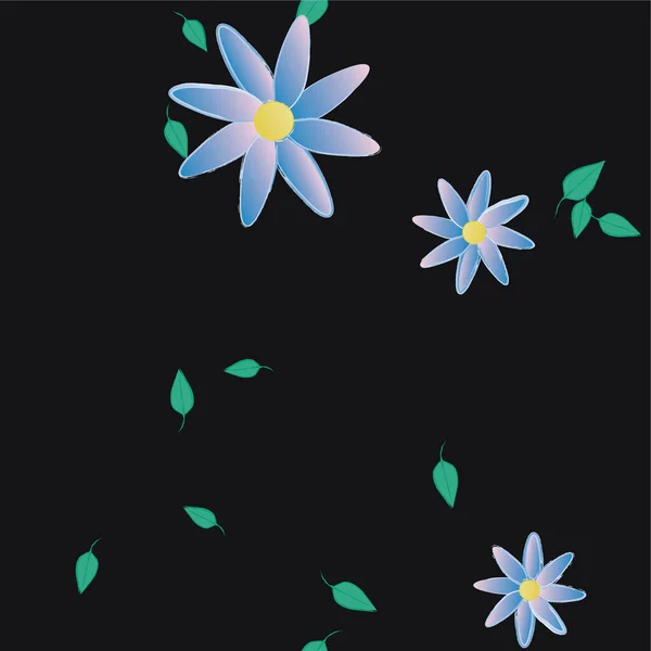 ดอกไม นามธรรมท ใบส ยวในการประกอบฟร ภาพเวกเตอร — ภาพเวกเตอร์สต็อก