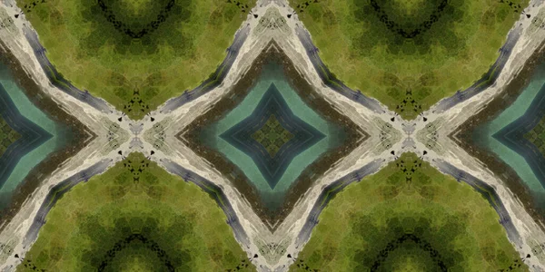 Abstrakt Kalejdoskop Mönster Geometrisk Konst Bakgrund — Stockfoto