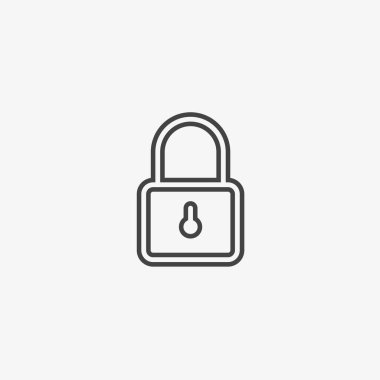 Beyaz arkaplanda kapalı asma kilit