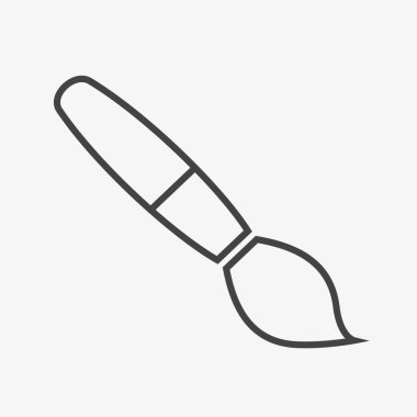 Fırça simgesi vektör illüstrasyonu