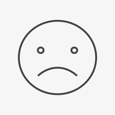 üzgün emoji simgesi vektör illüstrasyonu