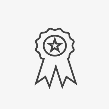 Madalya ikon vektör illüstrasyonu