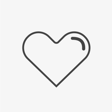 kalp ikonu vektör illüstrasyonunu özetle