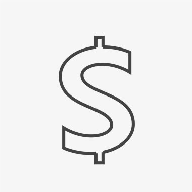 Dolar işareti vektör çizimi
