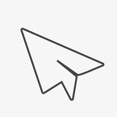 kağıt uçak vektör illüstrasyonu