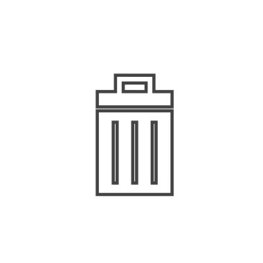 Çöp kutusu vektör illüstrasyonu