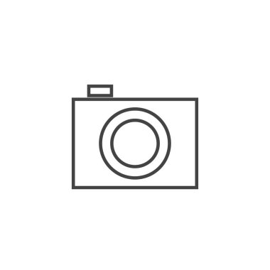 kamera ana hatları ikon vektör illüstrasyonu