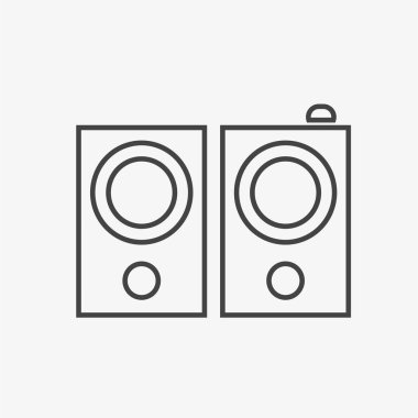 hoparlörler simge vektör illüstrasyonu