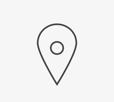 Harita noktası simgesi, vektör illüstrasyonu 