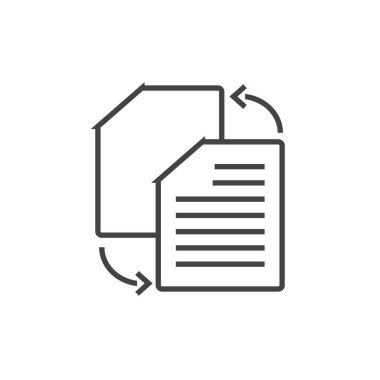 belge ikon vektör illüstrasyonu