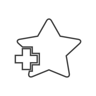 özet yıldız simgesi, vektör illüstrasyonu 