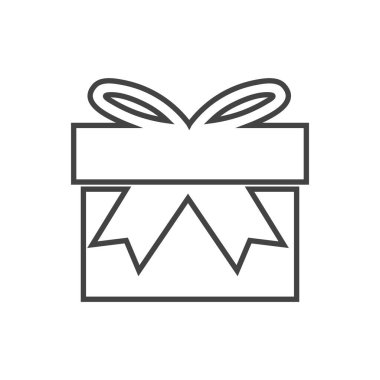 Kurdele vektör illüstrasyonlu hediye simgesi