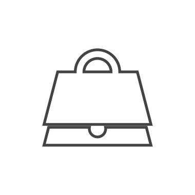 Beyaz arkaplanda evrak çantası illüstrasyonu