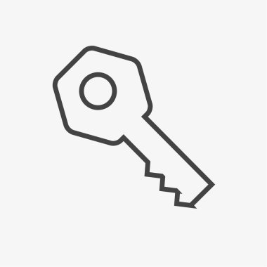 Anahtar simgesi vektör illüstrasyonu