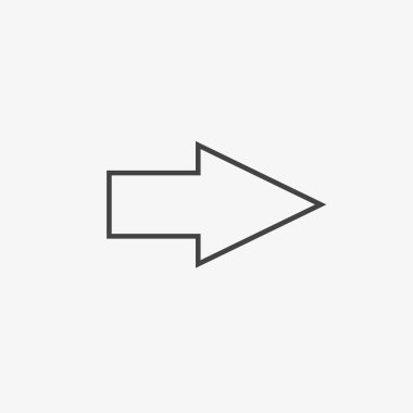 beyaz arkaplanda siyah çizgi sağ ok