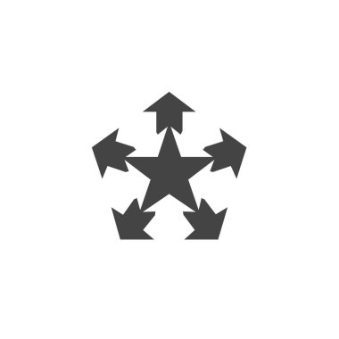 ok vektör illüstrasyonlu yıldız