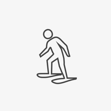 Adam kar aracı ikon vektör illüstrasyonu