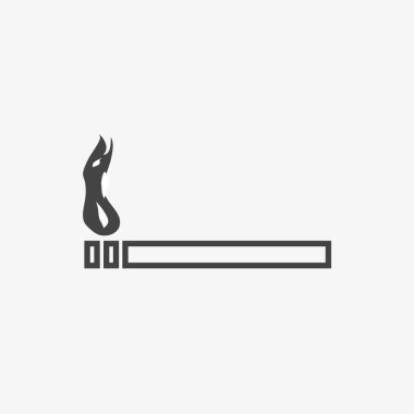 duman sigara ikonu vektör illüstrasyonu