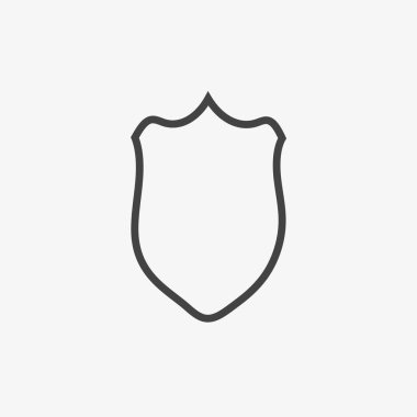 Beyaz arkaplanda kalkan işareti