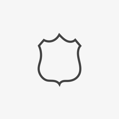 Beyaz arkaplanda kalkan işareti