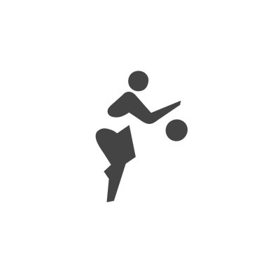 Basketbol oynayan adam vektör illüstrasyonu