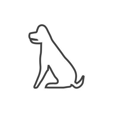 köpek simgesi vektör illüstrasyonu