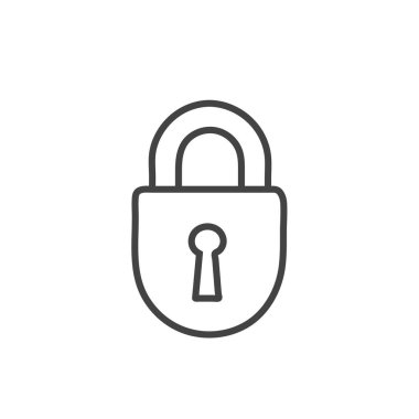 Beyaz arkaplanda kapalı asma kilit