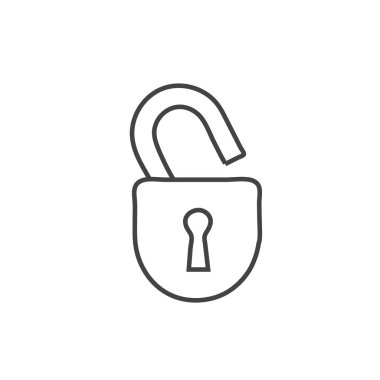 Beyaz arkaplanda asma kilit açıldı