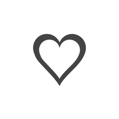 Kalp ikonu vektör illüstrasyonu