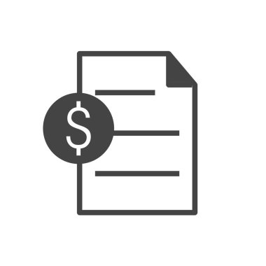 Dolar sembolü vektör illüstrasyonlu belge