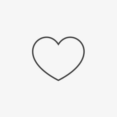 Kalp ikonu vektör illüstrasyonu