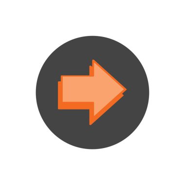 Siyah arkaplanda turuncu sağ ok