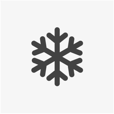 Beyaz zemin üzerinde siyah bir kar tanesinin çizimi