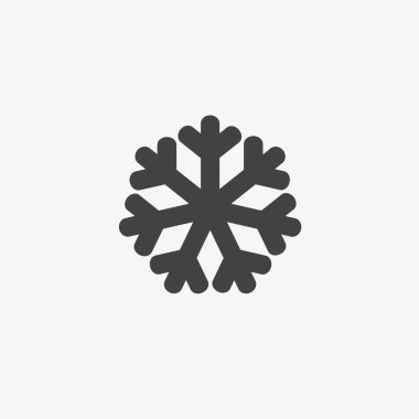 Beyaz zemin üzerinde siyah bir kar tanesinin çizimi