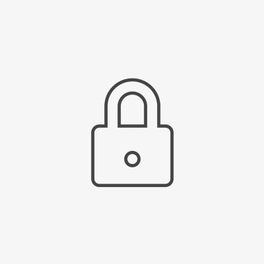 Beyaz arkaplanda kapalı asma kilit