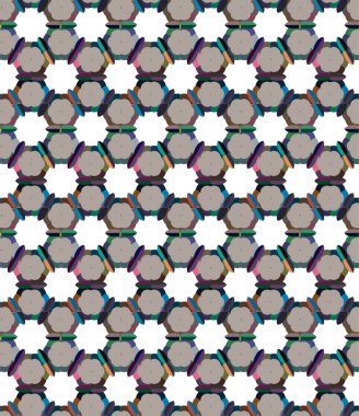 Geometrik şekilli kusursuz desen vektör çizimi