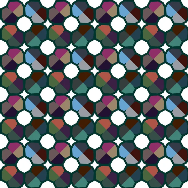 Abstracto Geométrico Ornamental Patrón Sin Costura Fondo Diseño Ilustración Vectorial — Vector de stock