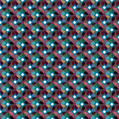 Geometrik şekilli kusursuz desen vektör çizimi