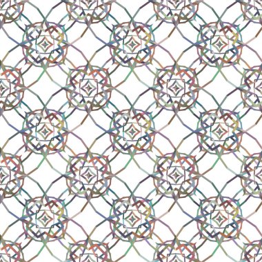 Geometrik şekilli kusursuz desen vektör çizimi