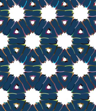 Geometrik şekilli kusursuz desen vektör çizimi