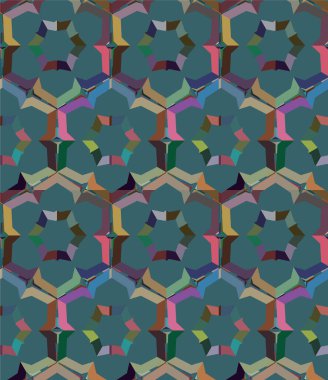 Geometrik dikişsiz desenlerin vektör çizimi, soyut duvar kağıdı arkaplanı